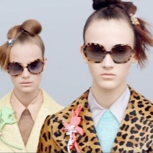 Prada Havana Tortoise Sunglasses 58mm Oversized W/box & Case PR09VS-F 7S0-0A7 N